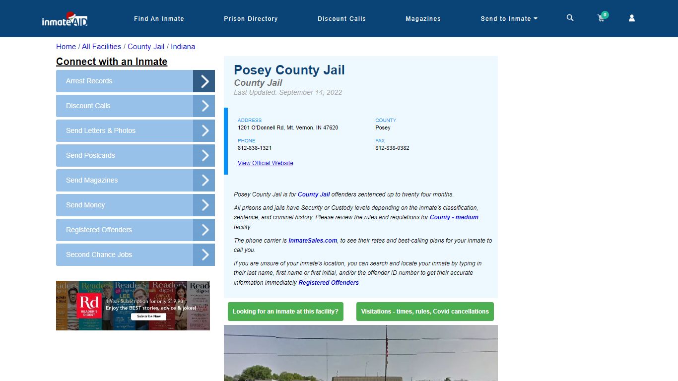 Posey County Jail - Inmate Locator - Mt. Vernon, IN